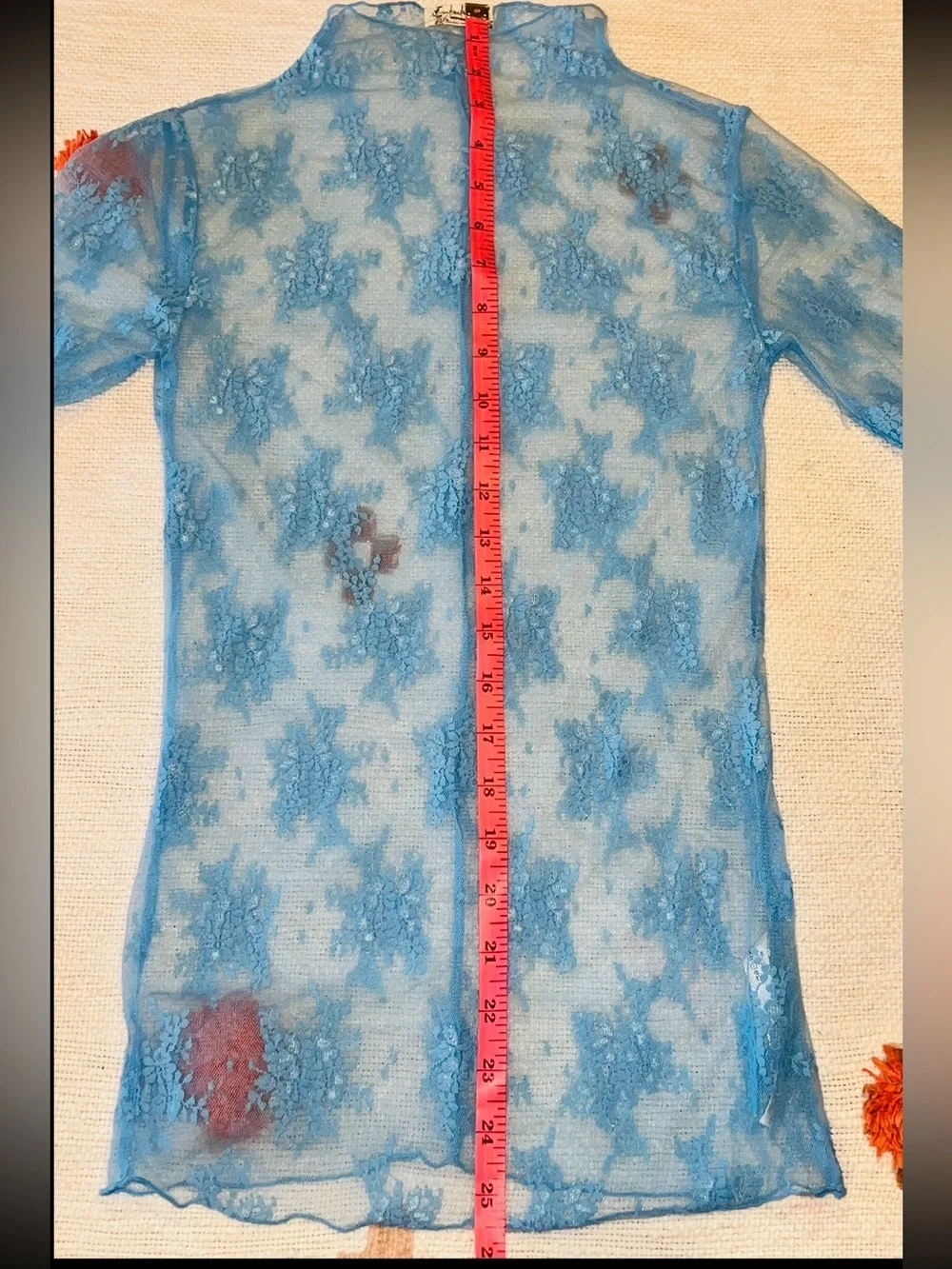 NEW Intimately Free People Lady Lux lace layering top in blue bell XS